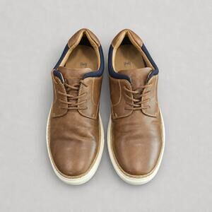 Hawker Rye Techniman Men's Hybrid Dress Sneakers Brown Blue White Sole Size 8.5